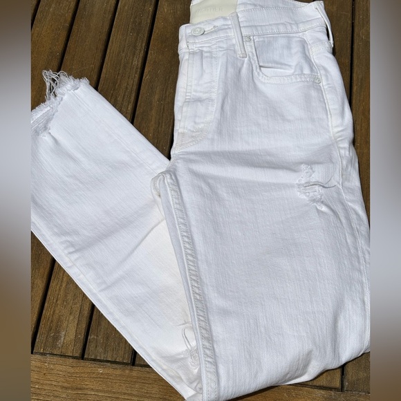 MOTHER White Denim Jeans the flirt ankle crew - Sz:24 - Picture 12 of 13